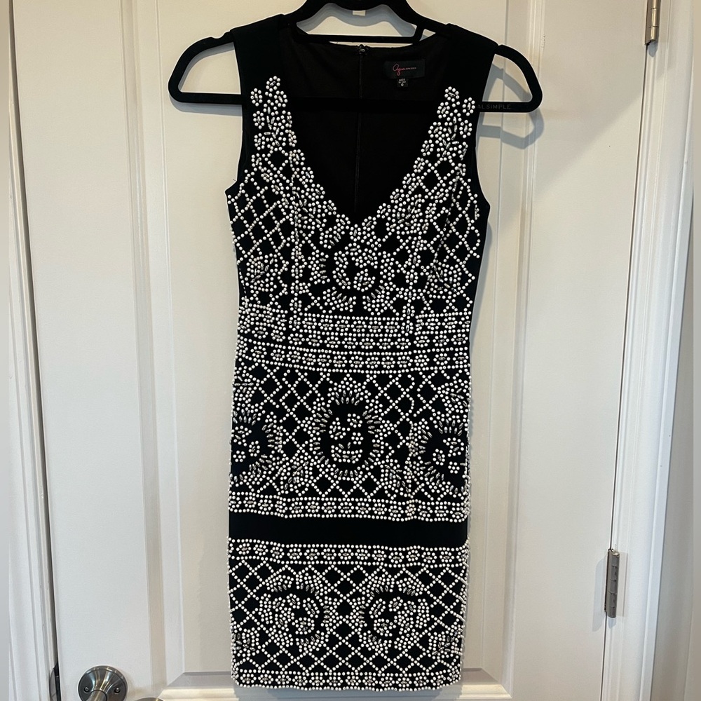 Aqua Dresses by Bloomingdales - Beaded Sleeveless Mini Party Tank Dress -  Sz 0